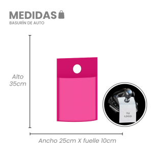 Bolsa TNT auto 25x35x10 cms. Resistencia 1.5 Kg. Máx Aprox.