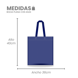 Bolsa TNT Plana con Asas 36x40 cms. Resistencia 20 Kg. Máx Aprox.