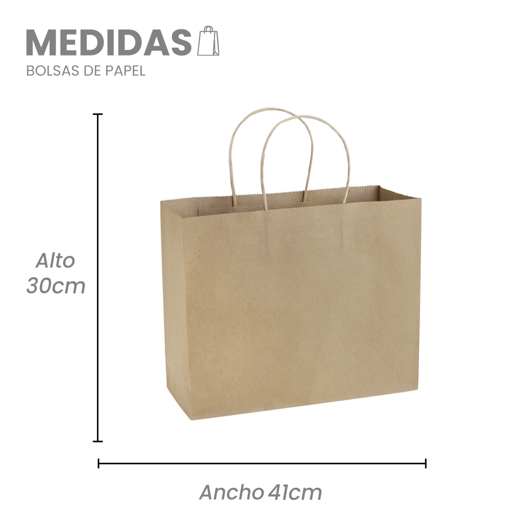Bolsa de Papel Kraft 30X12X41